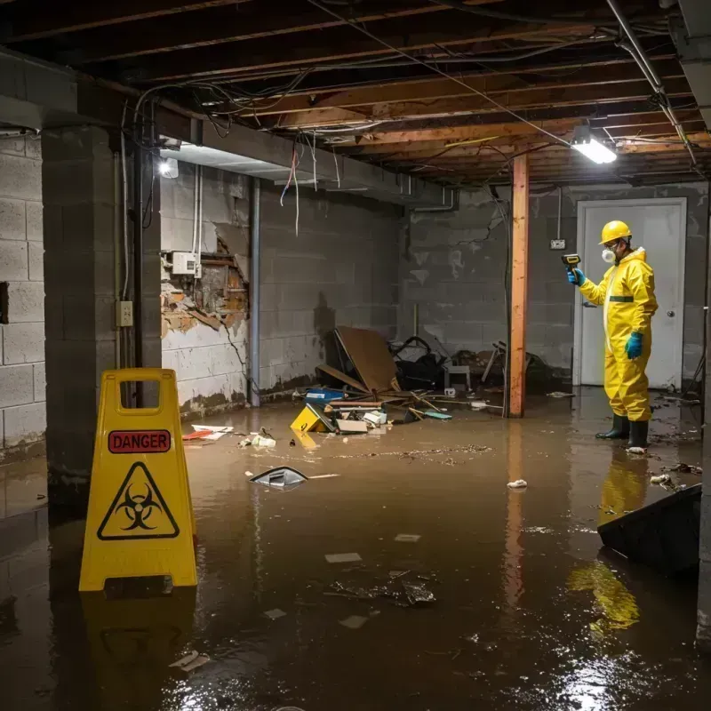 Flooded Basement Electrical Hazard in Osceola Mills, PA Property